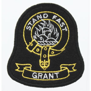 Clan Crest Badge, Embroidered, Clan Grant